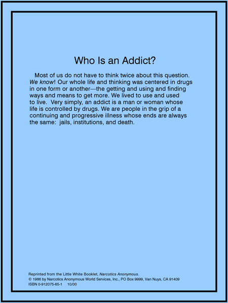 Who Is an Addict